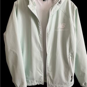 New Balance Light Mint Green Hooded Windbreaker